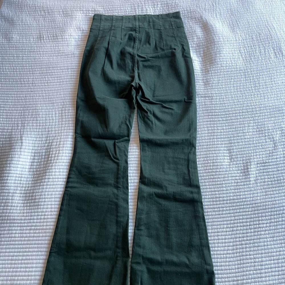 Free People x We The Free Jayde Flare Jean in Thyme Green size 28 - Picture 4 of 5